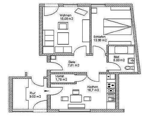 Ferienwohnung Fewo Thul Plein Zimmer foto